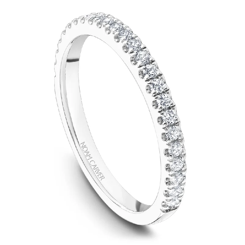 women's vintage engagement rings-Noam Carver Diamond Wedding Band B354-01B