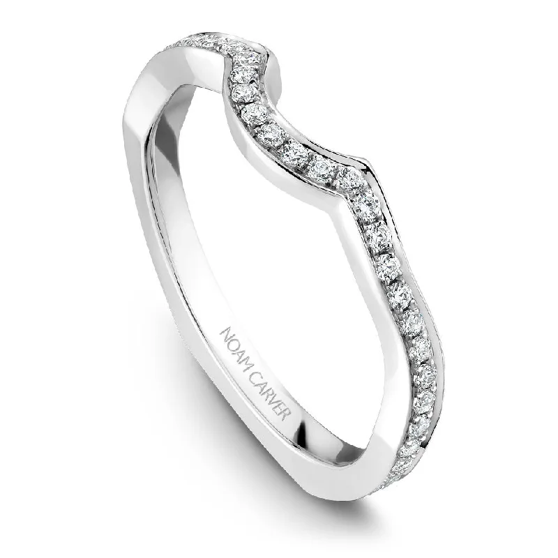 women's classic solitaire engagement rings-Noam Carver Micro Pavé Diamond Wedding Band B020-02B