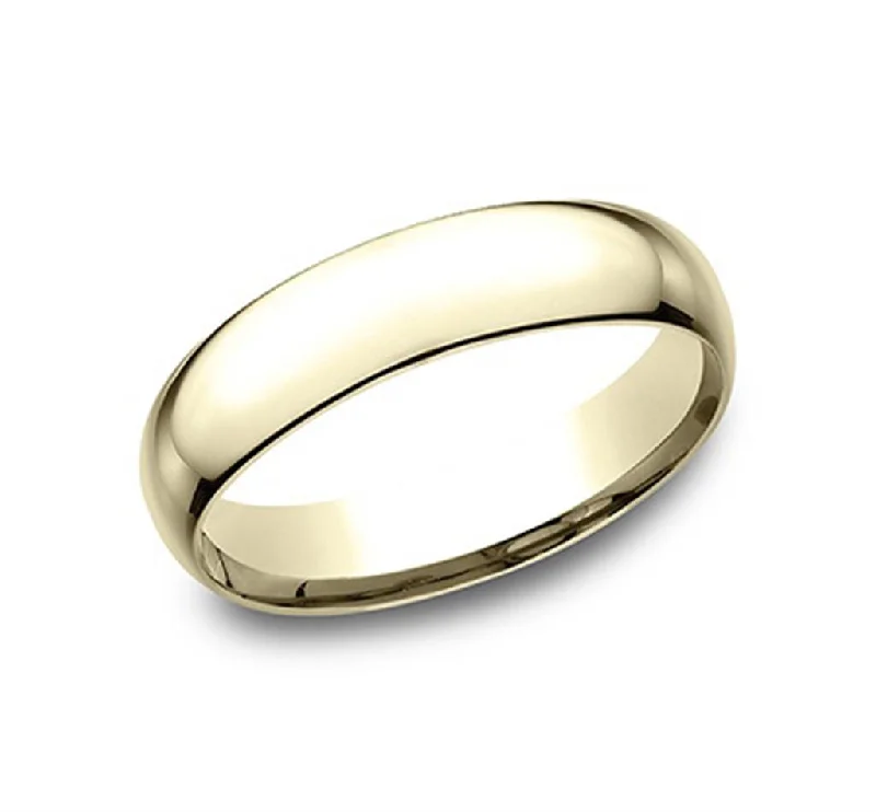 women's ethically sourced engagement rings-14K Yellow Gold 5mm Super Light Comfort Fit Wedding Band