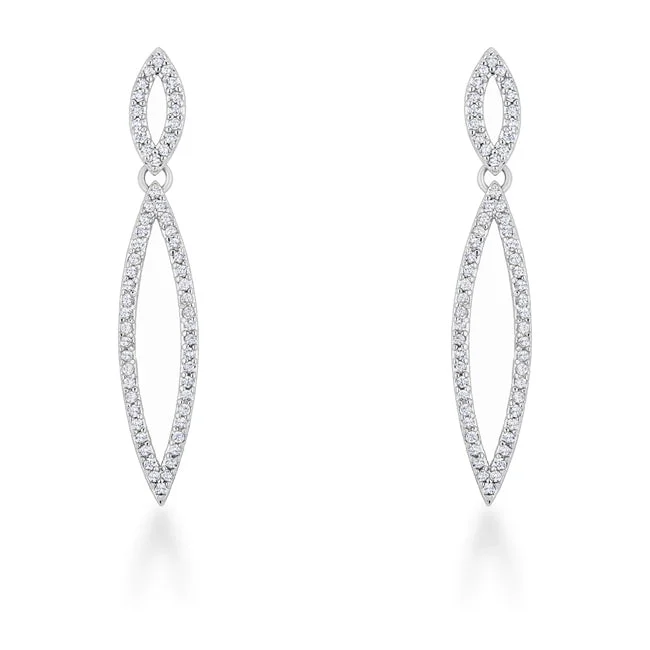 women's elegant earrings-Sara Delicate Double Teardrop Dangle Earrings | 1.2ct