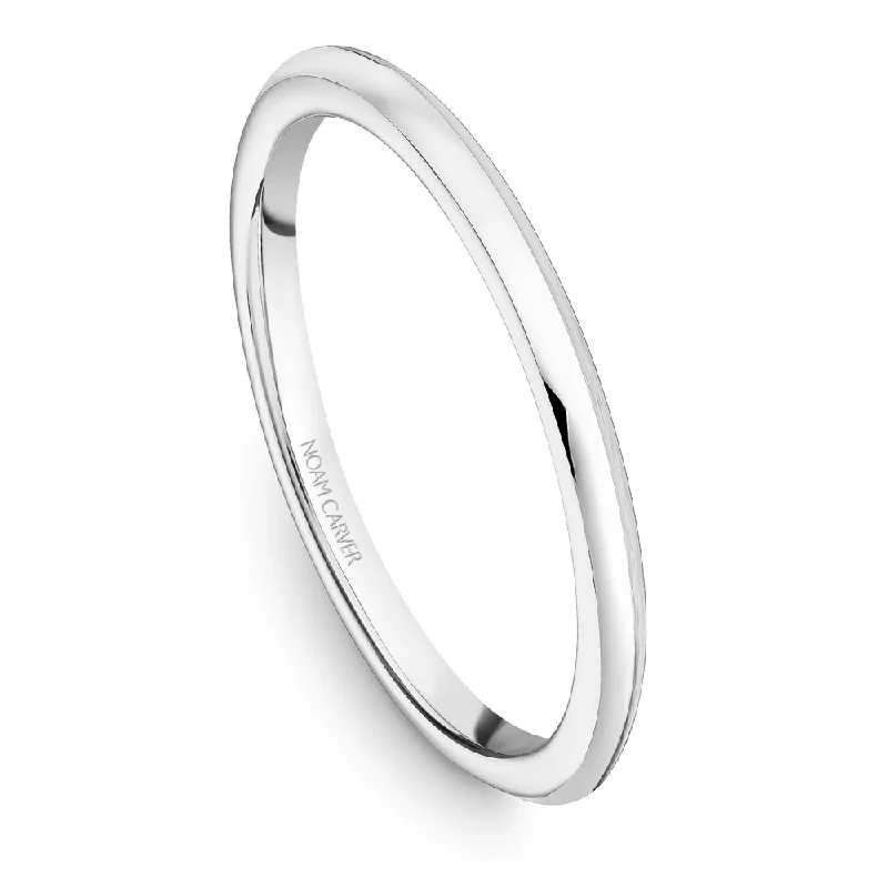 women's modern engagement rings-Noam Carver Solitaire Wedding Band B143-17B