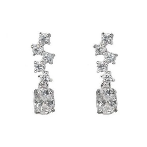 women's large stud earrings-Amiee Bubble Dangle Stud Earrings | 1.75ct