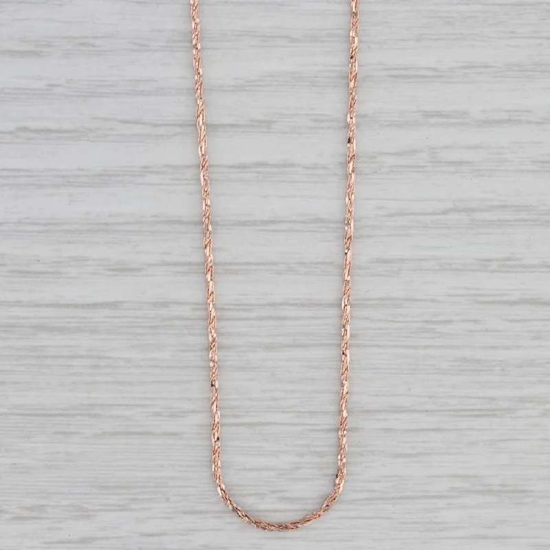 women's multi-strand necklaces-Effy Rope Chain Necklace 14k Rose Gold 24" 1mm Italy