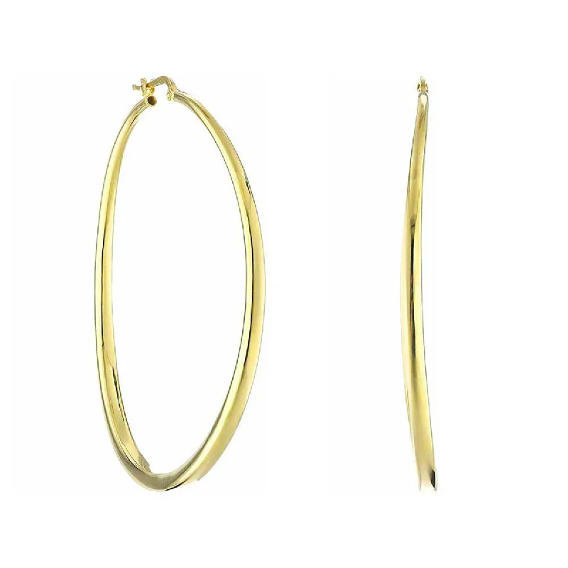 women's star earrings-18k Yellow Gold Chic and Shine Hoop Earrings