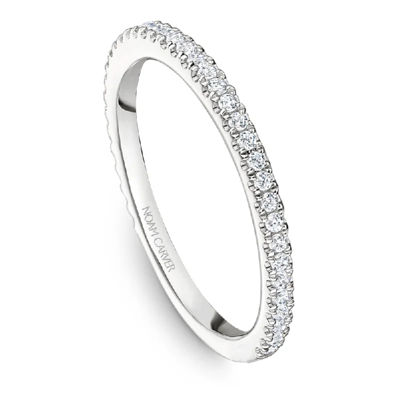 women's sparkling engagement rings-Noam Carver Diamond Wedding Band R057-02B