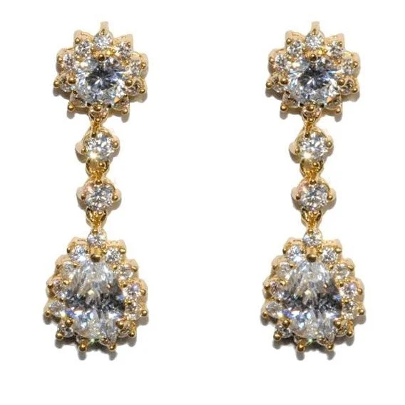 women's modern earrings-Kimmy Gold Chandelier Earrings | 36mm