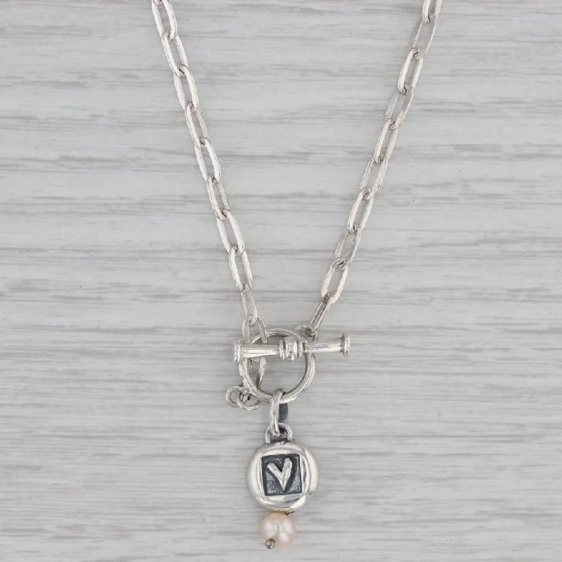 women's zodiac sign necklaces-Bocco Cultured Pearl Heart Charm Pendant Necklace Sterling Silver 15.5"