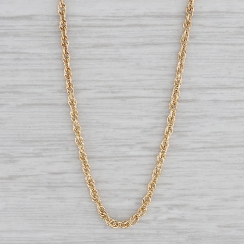 women's beaded necklaces-17.75" 1.7mm Rope Chain Necklace 18k Yellow Gold