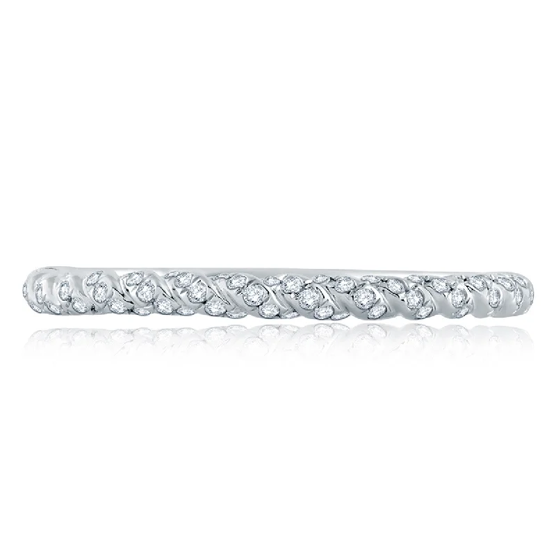 women's three-stone engagement rings-A. Jaffe Tightly Twisted Diamond Wedding Band MRS869/31