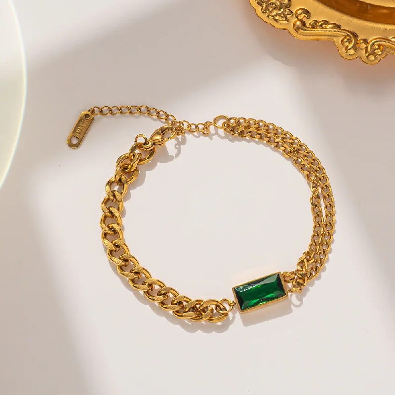 934 Green Diamond Bracelet