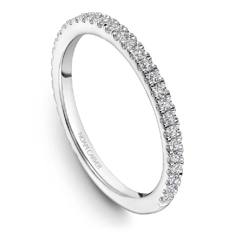 women's platinum engagement rings-Noam Carver Diamond Wedding Band B372-01B