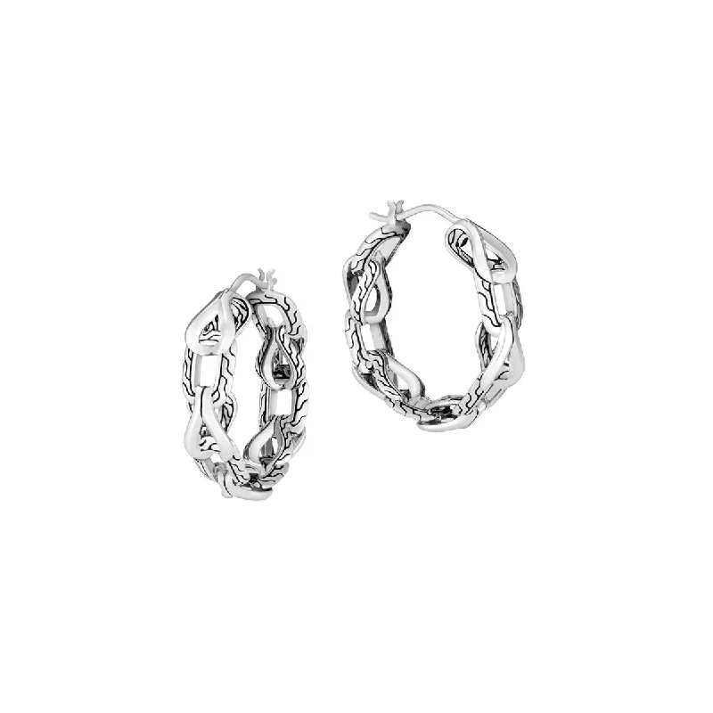 women's gemstone stud earrings-Asli Classic Chain Link Small Hoop Earrings