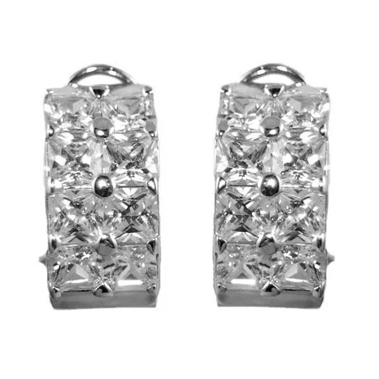 women's butterfly earrings-Chanya Princess Stone Huggie Earrings | 7ct