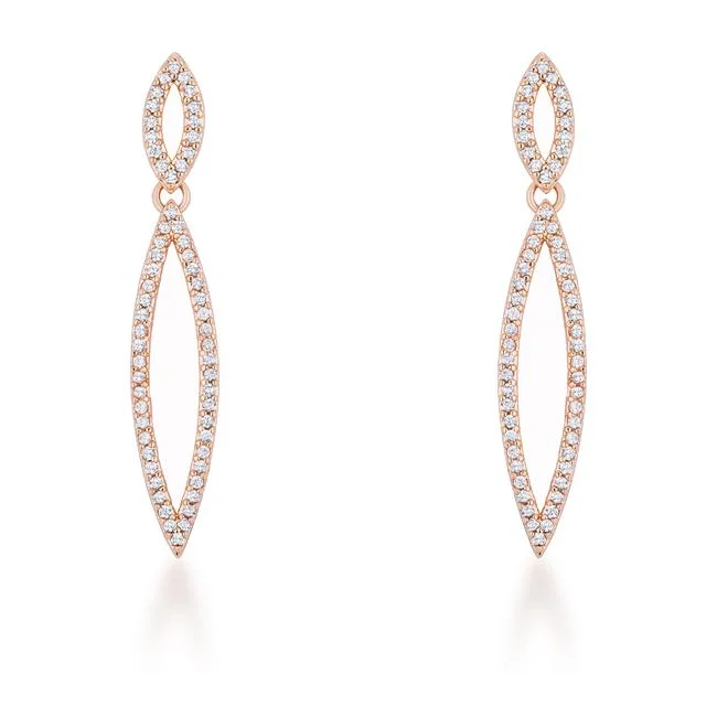 women's hoop earrings with diamonds-Sara Delicate Double Teardrop Dangle Earrings | 1.2ct