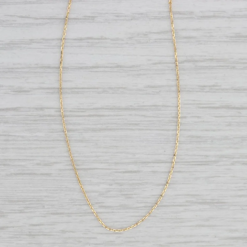 women's gemstone necklaces-18" Cable Chain Necklace 10k Yellow Gold 0.5mm