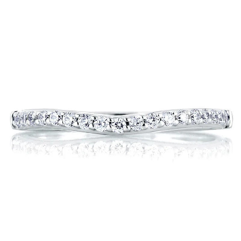 women's halo engagement rings-A. Jaffe Shared Prong Signature Diamond Wedding Band MRS144/24