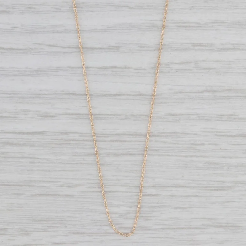 women's rose gold chain necklaces-18" 0.9mm Fine Rope Chain Necklace 14k Yellow Gold