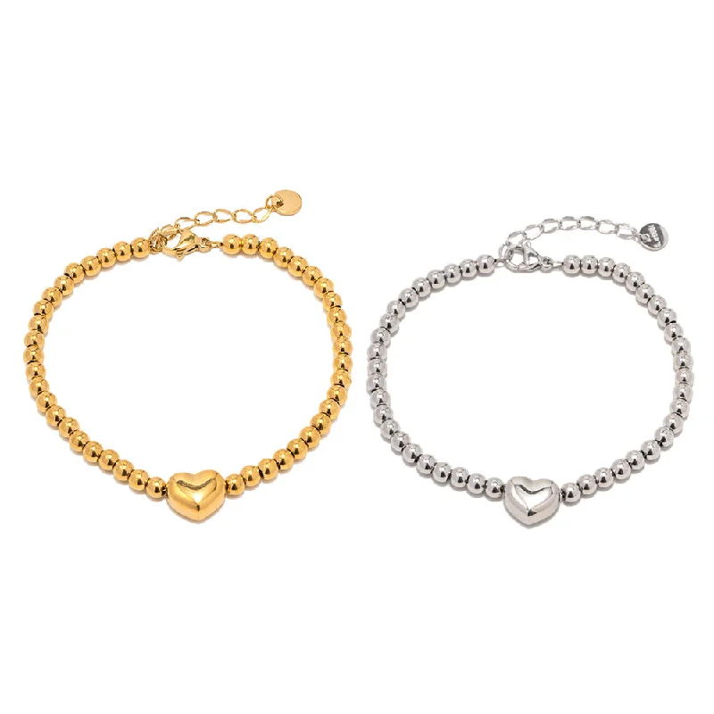 women's stackable bracelets-Women IG Style Circle Geometric Stainless Steel 18K Gold Plated Bracelets