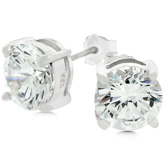 women's trendy earrings-Rita Round Stud Earrings – 8mm | 2ct