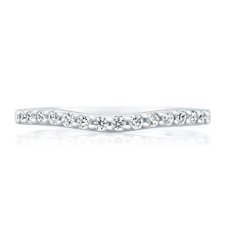 women's radiant cut engagement rings-A. Jaffe Delicate Pave Contour Wedding Band MRS477/24