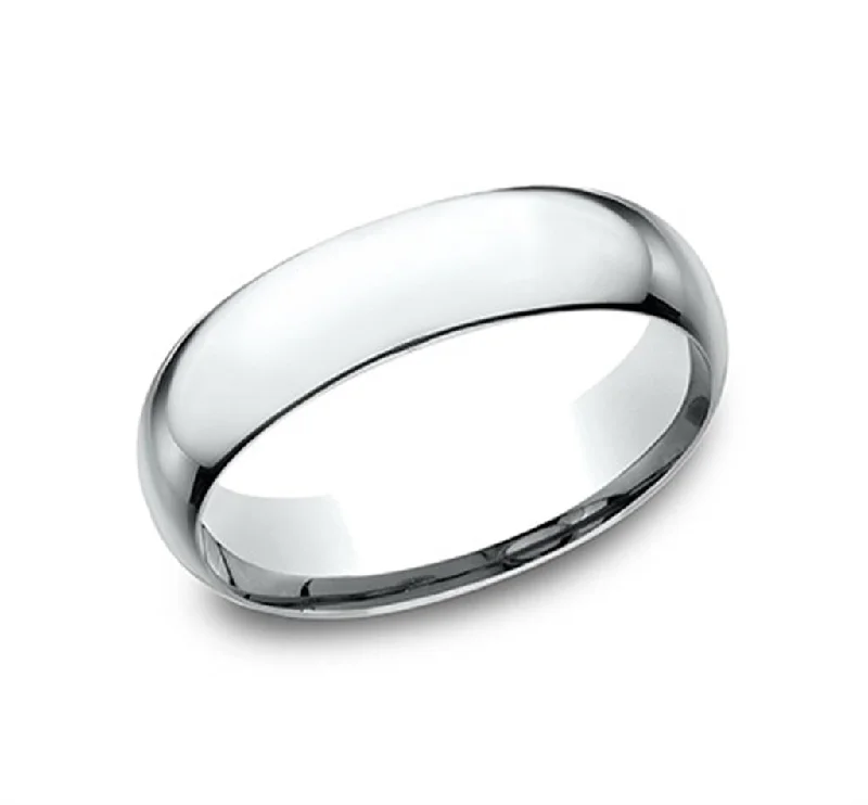 women's unique engagement rings-14K White Gold 6mm Super Light Comfort Fit Wedding Band