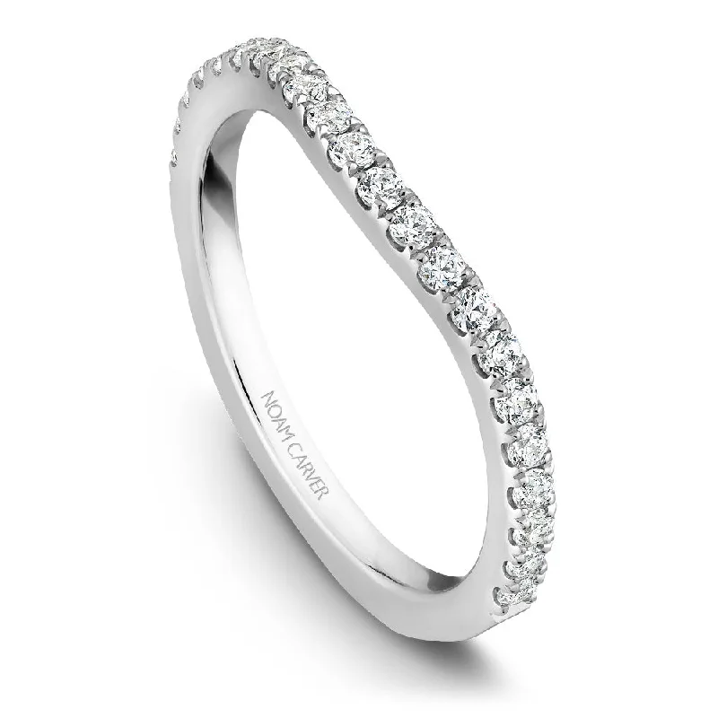 women's princess cut diamond engagement rings-Noam Carver Diamond Wedding Band B001-05B