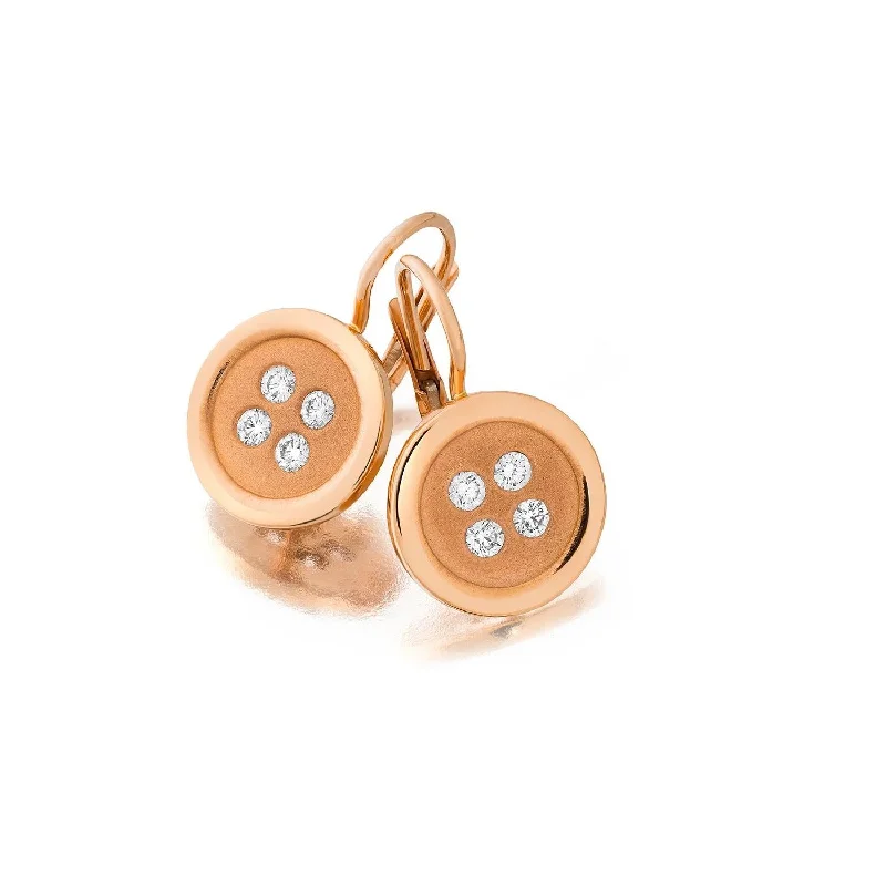 women's pearl stud earrings-Button Earrings