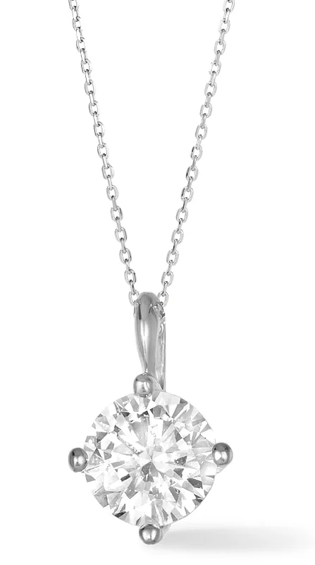 women's fashion necklaces-1 Carat Diamond Solitaire Necklace