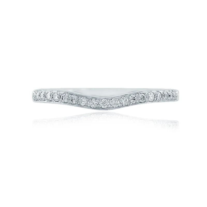 women's unique engagement rings-A.Jaffe Contoured Micro Pavé Diamond Quilted Wedding Band MR2025Q/16