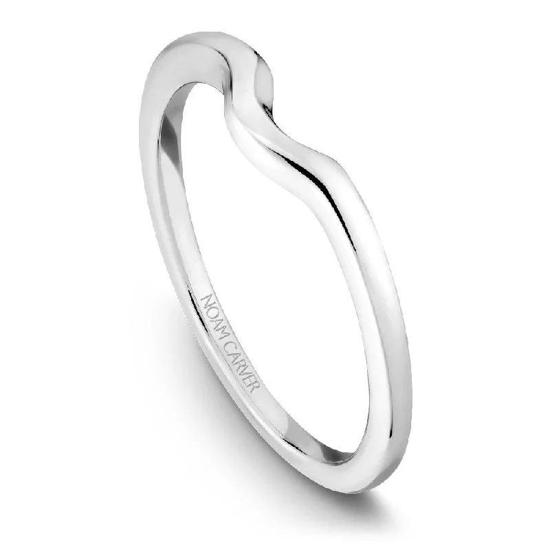 women's personalized engagement rings-Noam Carver Solitaire Wedding Band B004-04B