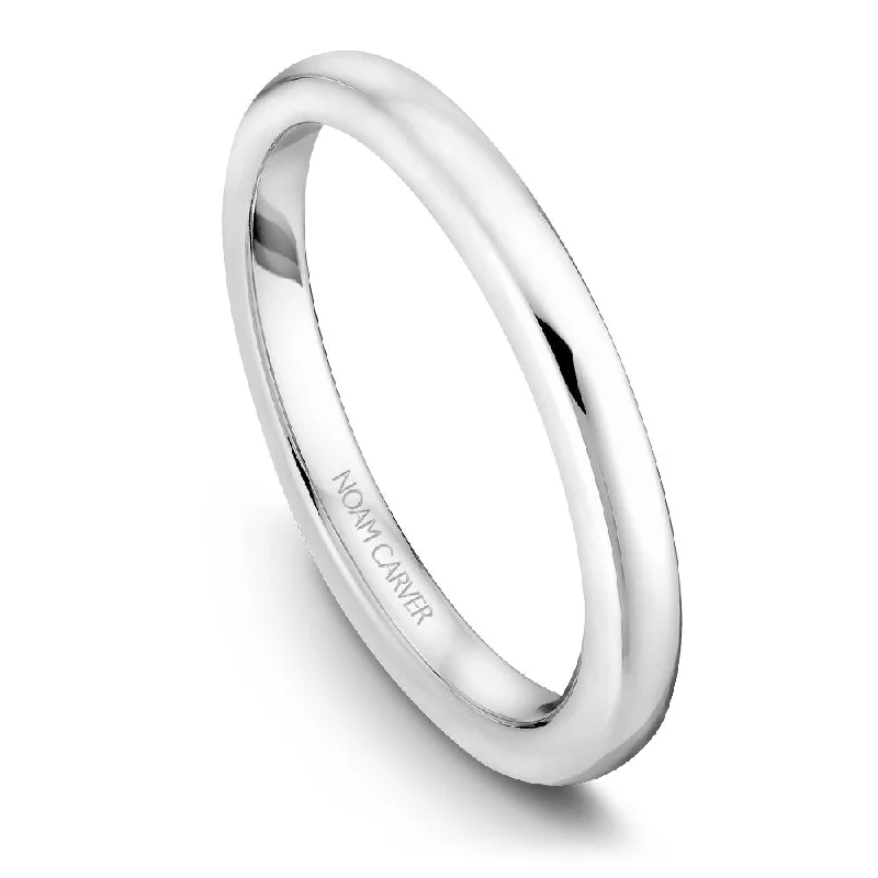 women's budget-friendly engagement rings-Noam Carver Solitaire Wedding Band B006-03B