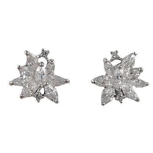 women's Swarovski earrings-Lexy Marquise Cluster Stud Earrings