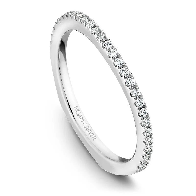 women's heart-shaped diamond engagement rings-Noam Carver Diamond Wedding Band B001-03B