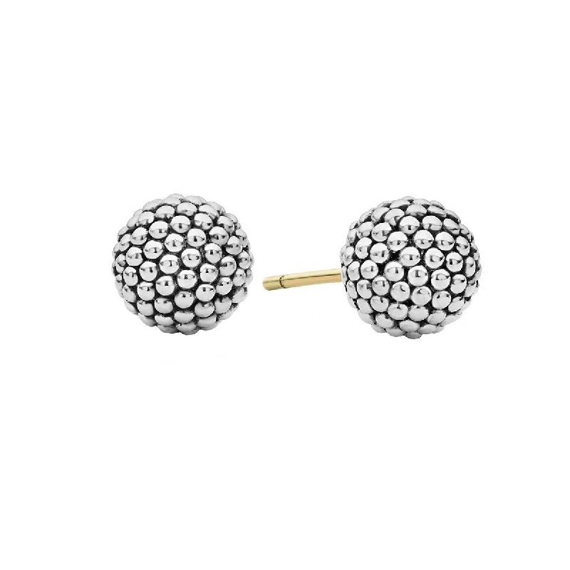 women's classic stud earrings-Beaded Stud Earrings