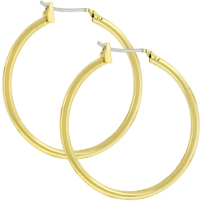 women's hoop earrings-Glem Small Gold Hoop Earrings | 32mm