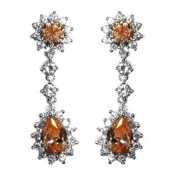 women's unique earrings-Kimmy Champagne Chandelier Earrings | 36mm