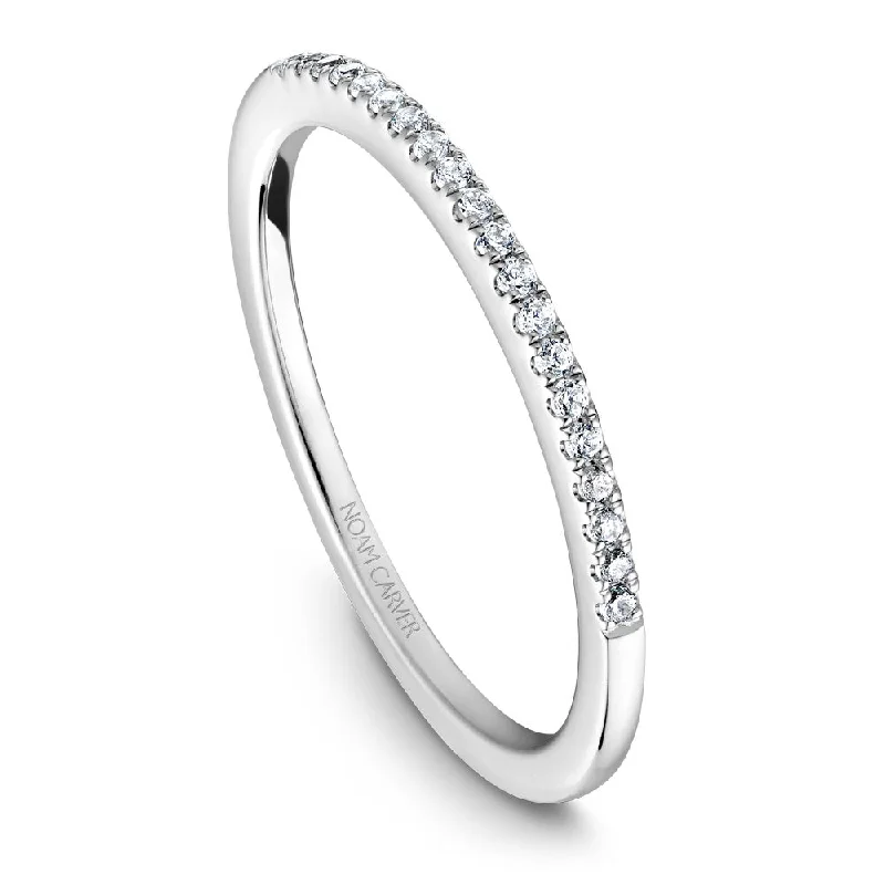 women's minimalist engagement rings-Noam Carver Diamond Wedding Band B094-02B