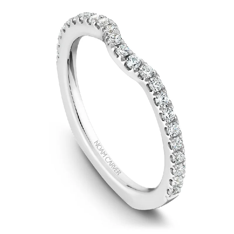 women's antique-style engagement rings-Noam Carver Diamond Wedding Band B001-01B