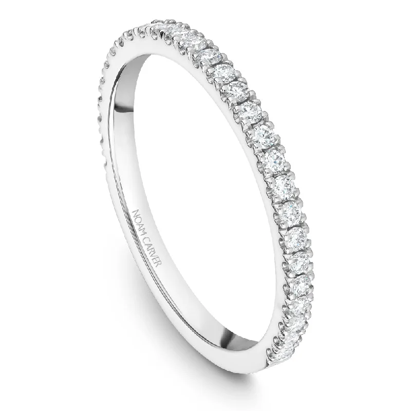 women's halo engagement rings-Noam Carver Diamond Wedding Band B264-01B