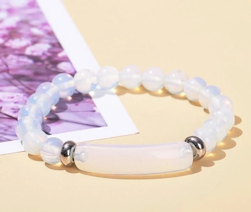 Opal Bridge Bracelet|8mm Long Tube 10 * 39mm