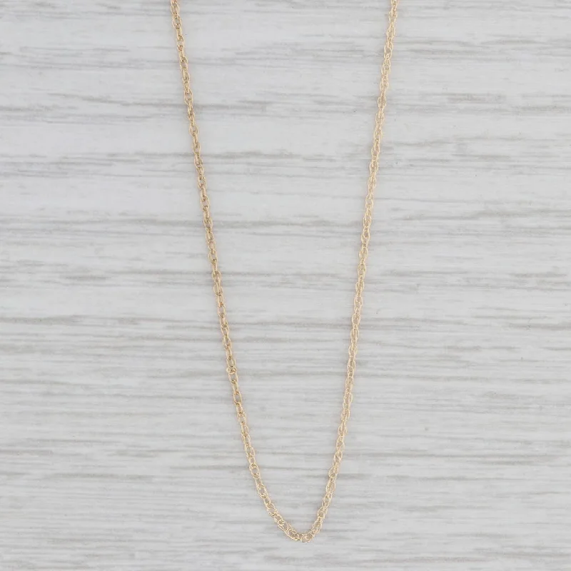 women's necklace and earring sets-18" 0.7mm Fine Rope Chain Necklace 14k Yellow Gold