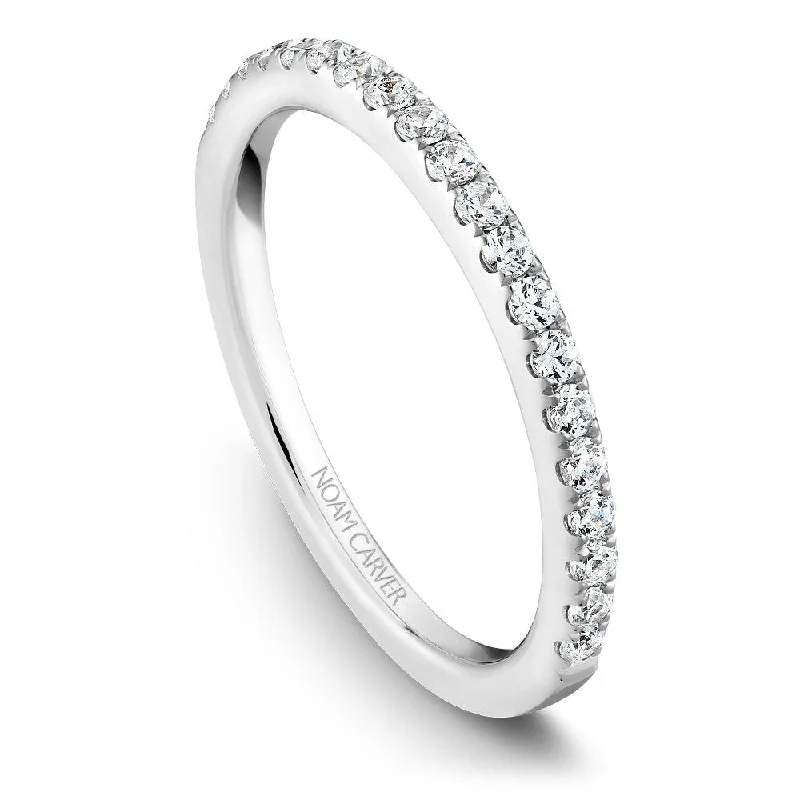 women's commitment rings for women-Noam Carver Prong Set Diamond Wedding Band B027-02B