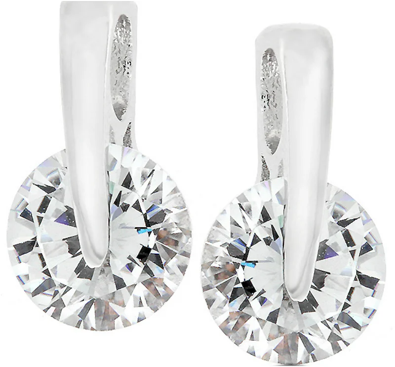 women's sterling silver earrings-Tandy Clear Elegance Stud Earrings  | 2ct