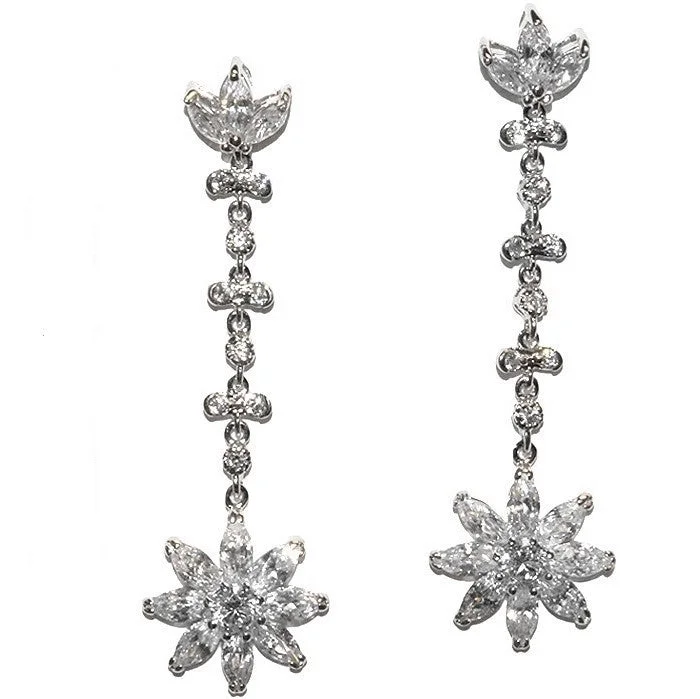 women's butterfly stud earrings-Lowell CZ Star Dangle Earrings