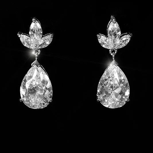 women's oversized earrings-Mavis Classic Pear Drop Earrings | 6ct