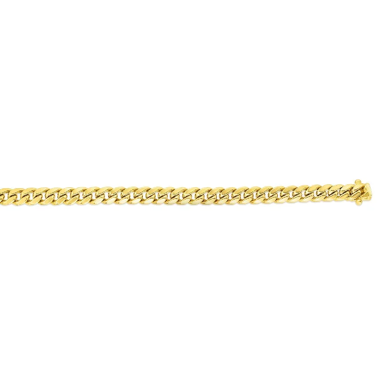 women's gemstone pendant necklaces-26" 14K Yellow Gold 6.65Mm Semi-Solid New Miami Cuban Link Necklace