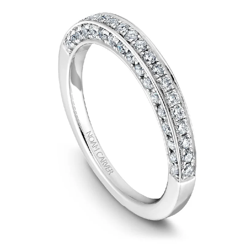 women's cushion-shaped engagement rings-Noam Carver Diamond Wedding Band B003-01B