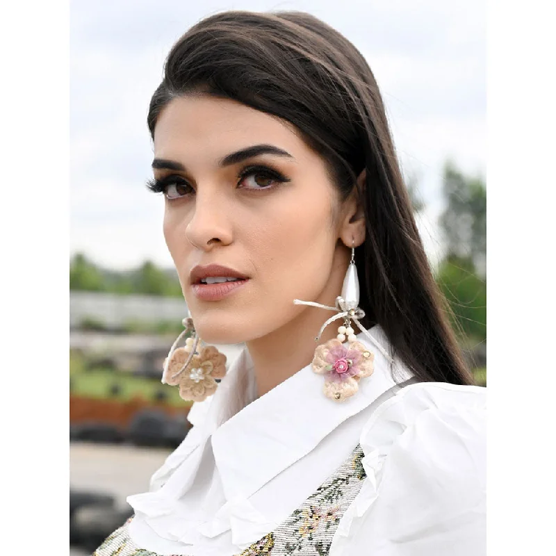 women's statement chandelier earrings-Odette Stunning Double Sided Earrings