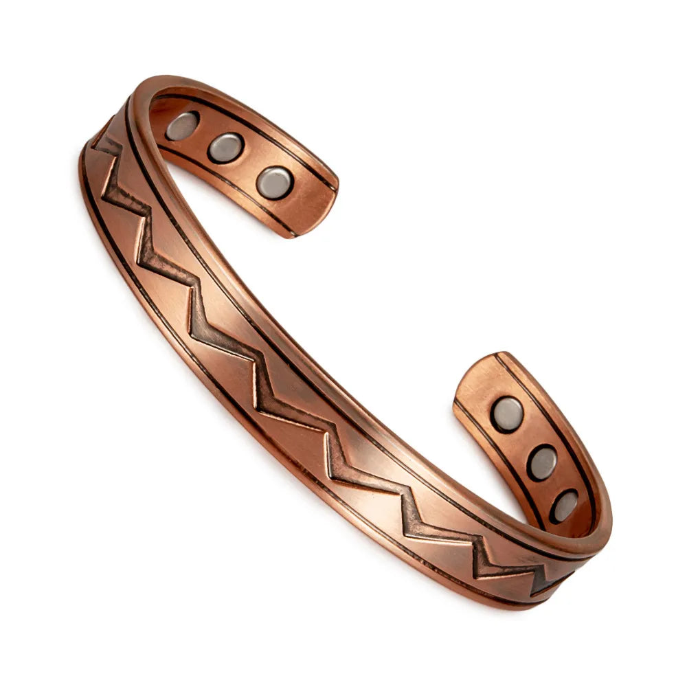 women's friendship bangle bracelets-Casual Streetwear Geometric Magnetic Material Copper Women'S Bangle