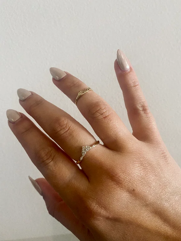 women's custom name rings-DIAMOND MAORI